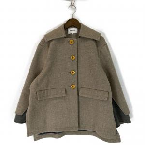 エンフォルド 22AW グレージュ メルトン スクエアカラー BOXコート 最新の買取相場ご紹介