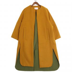 エンフォルド 19AW マスタード ファインリバービーバーノーカラースリットコート 最新の買取相場ご紹介