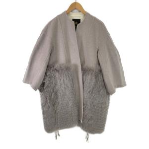 ドゥロワー グレー ノーカラー フォックスファー ウールロングコート 最新の買取相場ご紹介
