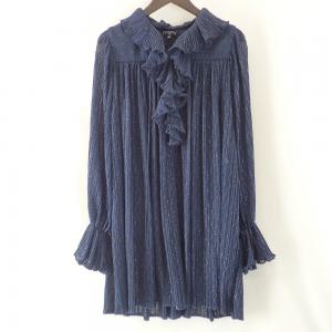 シャネル P64329 ネイビー キルティングラメ フリルワンピース 最新の買取相場ご紹介