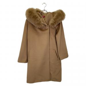 マックスマーラスタジオ ブラウン ベルト付 フォックスファー フーデッドコート 最新の買取相場ご紹介