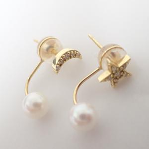 ヴァンドーム青山 K18 1.6g→1.2g パール×ダイヤ 三日月 ピアス 最新の買取相場ご紹介