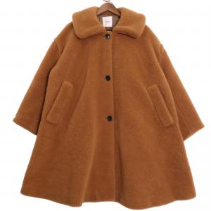 クラネ ブラウン ウール×ポリエステル ボリューム フレア ボア コート 最新の買取相場ご紹介