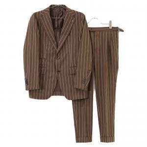 タリアトーレ　2SVJ22DPK ブラウン チョークストライプ スーツ 最新の買取相場ご紹介