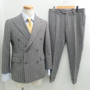 タリアトーレ　グレー 青ストライプ 2SMC20B01 ウール ダブル ピークドラペル スーツ 最新の買取相場ご紹介