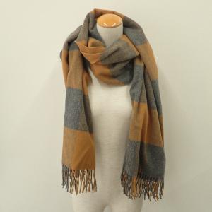 ジョンストンズ 【HAUNT別注】グレー×キャメル カシミヤ大判ストール 最新の買取相場ご紹介