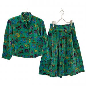 ケンゾー 赤タグ グリーン コットン フローラル フレア スカート/シャツ セットアップ 最新の買取相場ご紹介