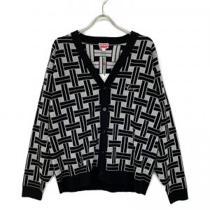 ケンゾー ブラック×ホワイト ジオメトリック カーディガン 最新の買取相場ご紹介