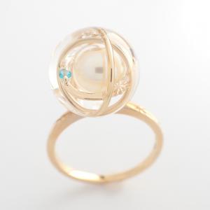 スタージュエリー☆ SV925/K10 アクリルリング☆　17号　♥新品未使用♥ CLEAR CELESTIAL RING(2SR1510)SV925/K10 リング｜スタージュエリー