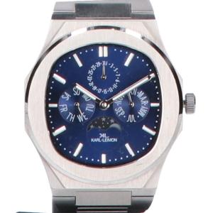 カルレイモン マジェスティ 青文字盤 ムーンフェイズ クォーツ時計 最新の買取相場ご紹介