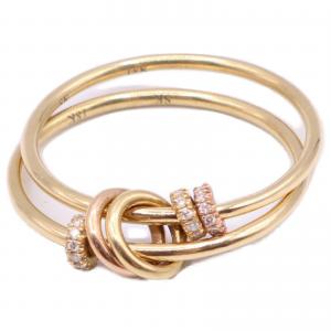 スピネリキルコリン K18YG×RG Bands 3 pave annulets 2連リング 最新の買取相場ご紹介