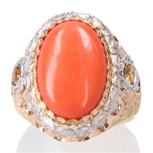 カッツァニーガ 750YG 珊瑚 ダイヤ オーバルリング 最新の買取相場ご紹介