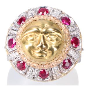 カッツァニーガ 750YG ダイヤ ルビー フェイスモチーフ リング 最新の買取相場ご紹介