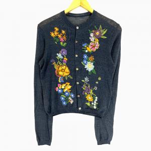 45R インディゴ ギマコットン ニット お花刺繍 カーディガン 最新の買取相場ご紹介