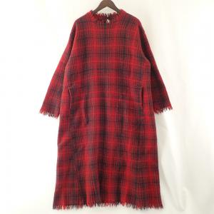 45R 5115033 ウール100 チェック インドメリノ縮絨のチェック馬比古ドレス 最新の買取相場ご紹介