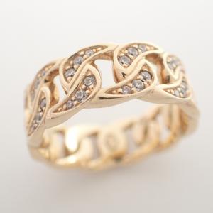 アバランチ 10K チェーンデザイン ジルコニア リング 5.9g 最新の買取相場ご紹介