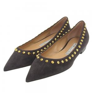 ペリーコ ダークグレー ANIMA 10 SC スタッズ付き ポインテッドトゥフラットパンプス 最新の買取相場ご紹介