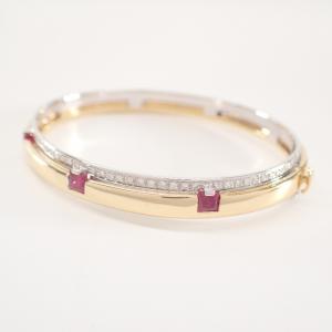 ダミアーニ 750YG×WG ダイヤ×ルビー バングル 最新の買取相場ご紹介
