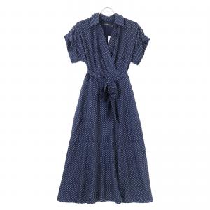 ローレンラルフローレン WMLDDRSSN820091 ネイビーポルカドット ベルテッド クレープ ドレス 最新の買取相場ご紹介