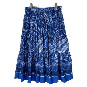 ローレンラルフローレン ブルー ポリエステル ペイズリー ティアードスカート 最新の買取相場ご紹介