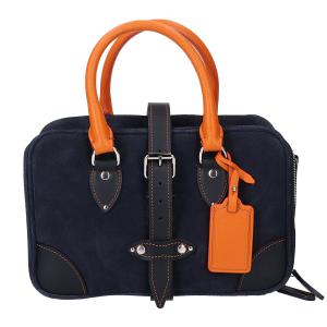 グローブトロッター ネイビ-×オレンジ スエード 2WAY ミニバッグ 最新の買取相場ご紹介