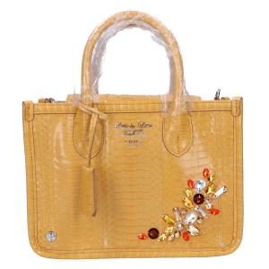 ADMJ 23SC120107 イエロー スネークレザースワロフスキー･クリスタル付きミニトート 最新の買取相場ご紹介