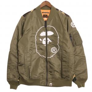 アベイシングエイプ 001LJE201017X カーキ バックワッペン カモフラ MA-1 最新の買取相場ご紹介