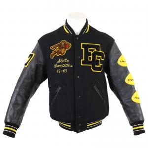 ザリアルマッコイズ MJ21119 EVERETT CHIEFS ブラック×イエロー オイルカットウール×レザー スタジャン/バーシティジャケット 最新の買取相場ご紹介