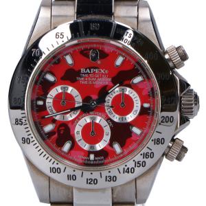 アベイシングエイプ 赤 デイトナ SS クオーツ時計 最新の買取相場ご紹介