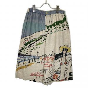 ワイズ YE-P22-238 リネン混手書き絵風プリントワイドパンツ 最新の買取相場ご紹介