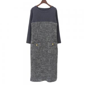 グレースクラス 23年製 グレー ニットコンビツイードワンピース 最新の買取相場ご紹介
