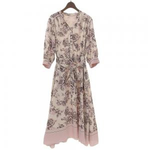 グレースクラス グレー/ピンク 02221 31120-00 ラインフラワープリントワンピース 最新の買取相場ご紹介