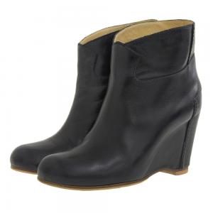 MM6 S40WU0066 ブラック レザー ウェッジソールブーツ 最新の買取相場ご紹介