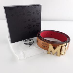 MCM　ロゴバックルリバーシブルベルト 最新の買取相場ご紹介