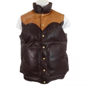 レインボーカントリー ブラウン フロントクオーター ホースハイドレザーダウンベスト 最新の買取相場ご紹介