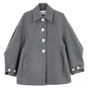 エンフォルド 23AW グレー ウール×ナイロン SOLID JACKET メルトン変形バルーンスリーブショートコート 最新の買取相場ご紹介