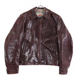 エアロレザー ハーフベルテッド フロントクオーターホースハイド レザージャケット 最新の買取相場ご紹介