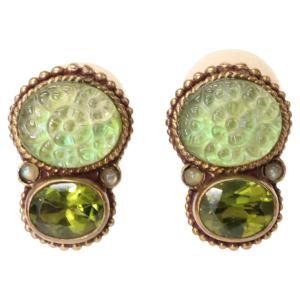 スティーブンデュエック 925 グリーン フラワーカービング イヤリング 最新の買取相場ご紹介