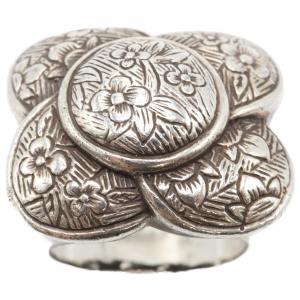 スティーブンデュエック 花柄 彫刻 シルバーリング 最新の買取相場ご紹介