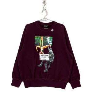 カラー 24WCM-T01201 ボルドー PUNK HELP プリントスウェットプルオーバー 最新の買取相場ご紹介