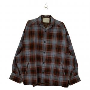 カラー 24WCM-G16115S ブルー×レッド Outer Sax Check/シャツジャケット 最新の買取相場ご紹介
