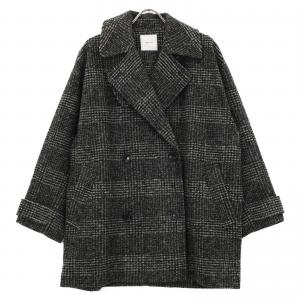 スピック＆スパン 24AW ブラック Wスライバーチェックハーフコート 最新の買取相場ご紹介