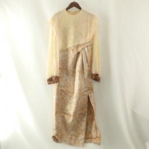 マメクロゴウチ 22SS ブラウン MM22SS-DR002 Hazy Floral Jacquard Asymmetrical Draped Dress 最新の買取相場ご紹介