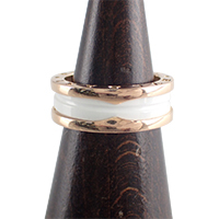 ブルガリ K18PG Bzero 1 ビーゼロワン セラミック リング 買取相場例です