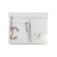 シャネル 9番台 カーフ×パイソン カンボンライン ショルダーバッグ 買取相場例です