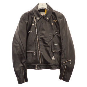 ドウェイン サイクロン モンクレール×ルイスレザー Dwayne Cyclone ライダースジャケット