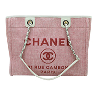 シャネル ドーヴィル ピンク ロゴ ココマーク チェーン トートバッグ 買取相場例です