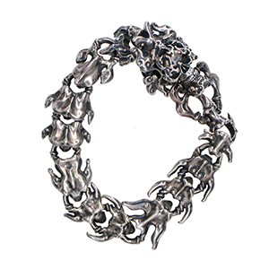 ロンワンズ バロックスカル ボーンチェーン ブレスレット 買取相場例です