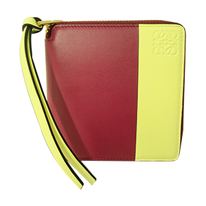 ロエベ カラーブロック スクエア ラウンドジップ 二つ折り財布 買取相場例です