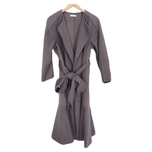 1193307802 ウール ベルト付 ノーカラーロング コート 買取相場例です